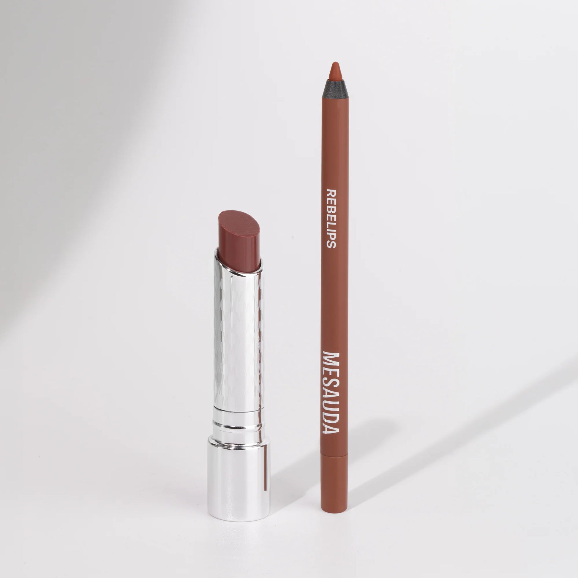 MESAUDA SPICY KISS - THE ULTIMATE LIP COMBO REBELIPS™ 115 CINNAMON + HYDRAMORPHOSIS™ 111 WORTHY - Professional Look