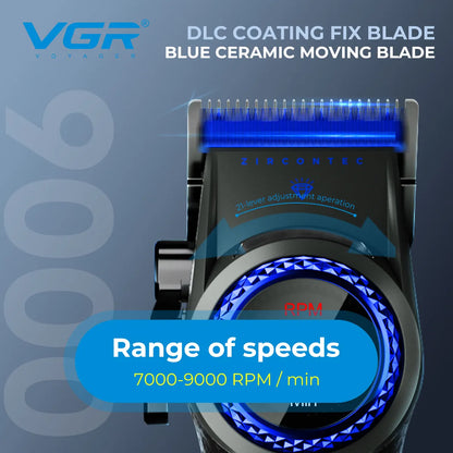 VGR V-001 Blue Hair Clipper - Professional Look