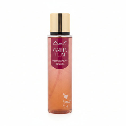 ALVIERO MARTINI SHIMMER HAIR BODY MIST - VANILLA PLUM 200ML - Professional Look