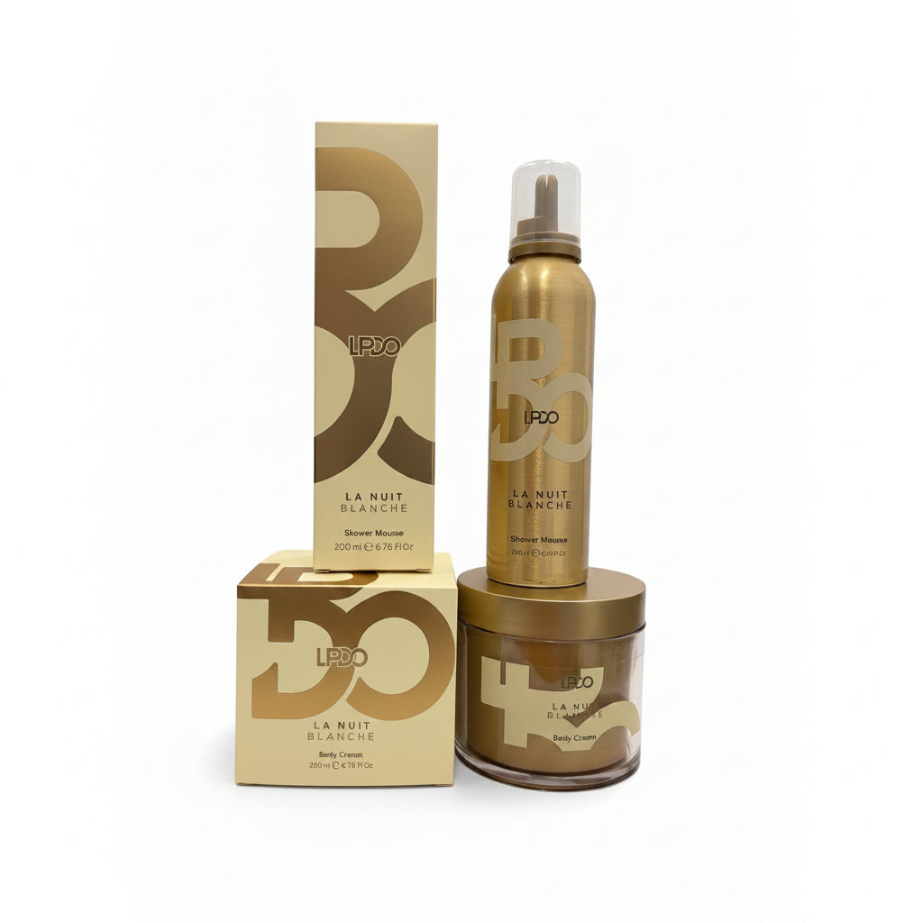 LPDO KIT  LA NUIT BLANCHE SHOWER MOUSSE 200ML + BODY CREAM 200ML - Professional Look