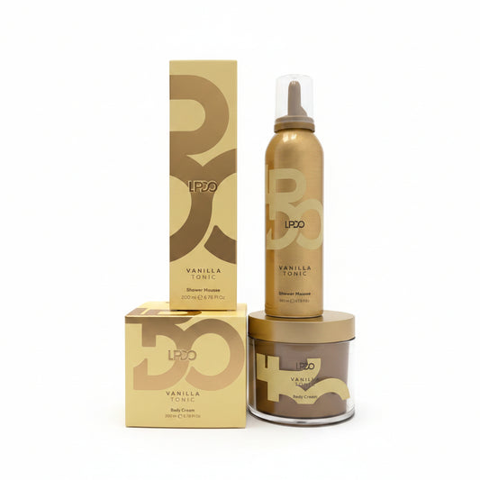 LPDO KIT VANILLA TONIC SHOWER MOUSSE 200ML + BODY CREAM 200ML - Professional Look