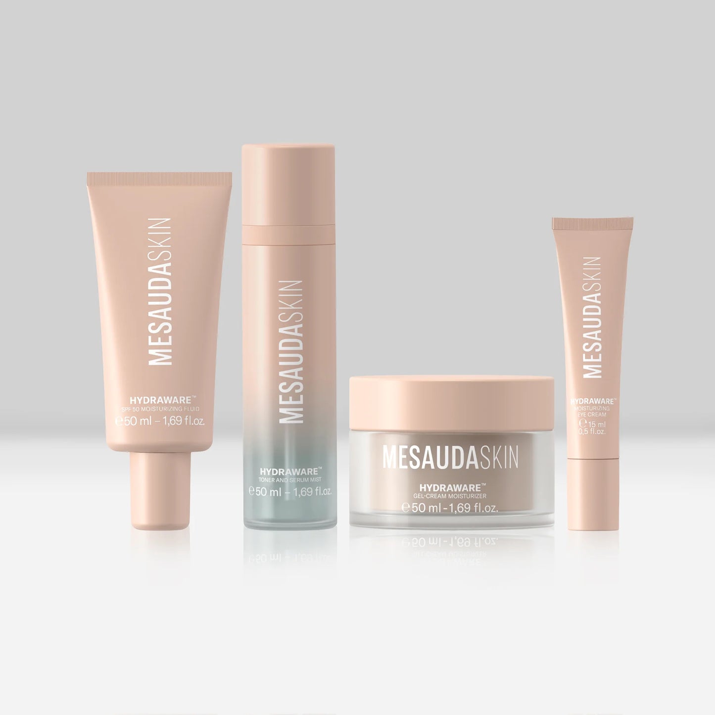 MESAUDA HYDRAWARE KIT CREMA SPF50 + MIST TONICO 50ML + GEL-CREMA IDRATANTE 50ML + CONTORNO OCCHI 15ML