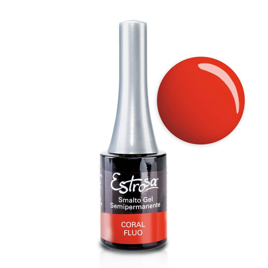 ESTROSA SMALTO GEL SEMIPERMANENTE - CORAL FLUO 7058 14ML