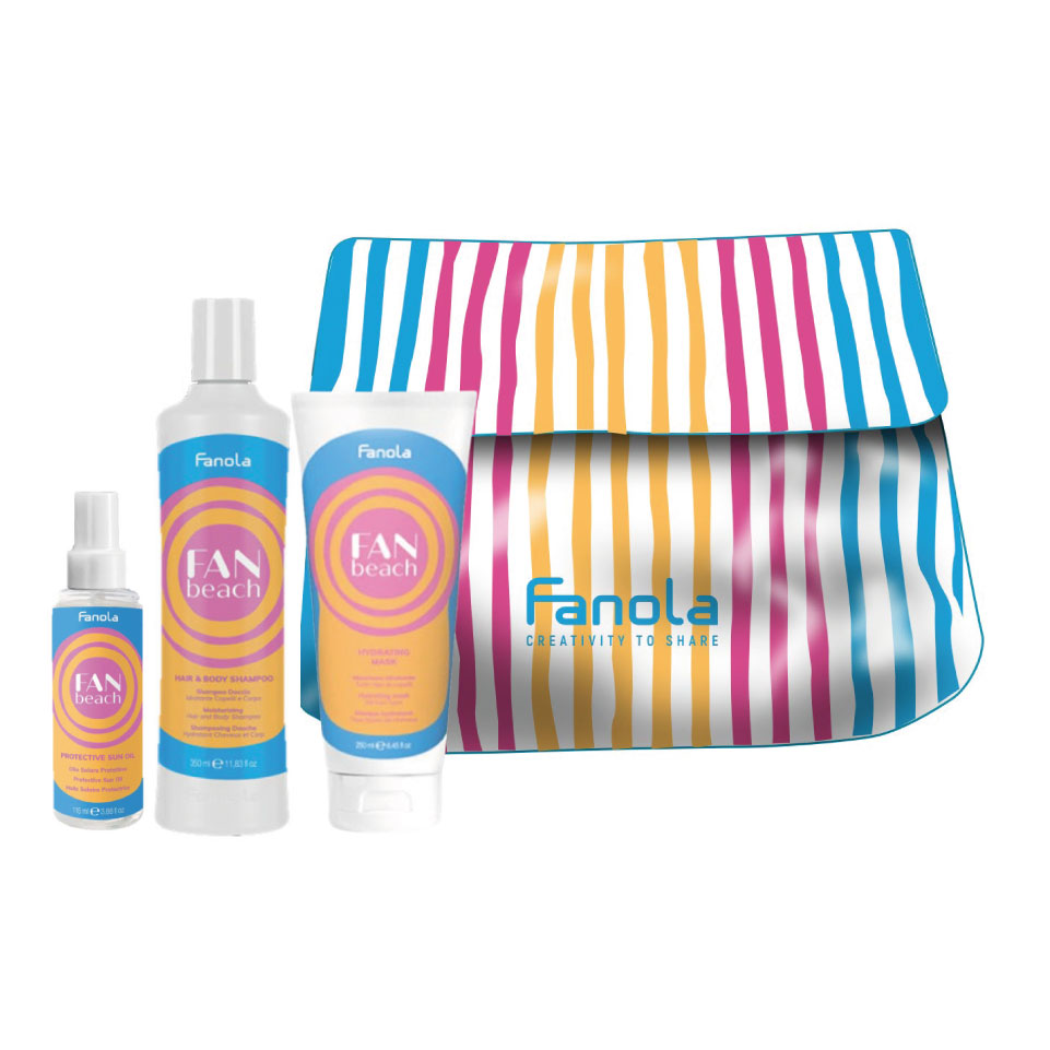FANOLA FAN BEACH SUMMER KIT - SHAMPOO 350ML + MASCHERA 250ML + OLIO 100ML