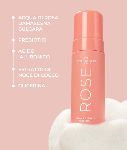 COCOSOLIS ROSE CLEAN E HYDRATE FACE FOAM 150ML - Professional Look