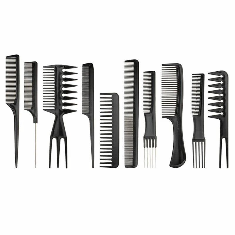 HAIR CARE SET 10 PETTINI PROFESSIONALE BARBA E CAPELLI