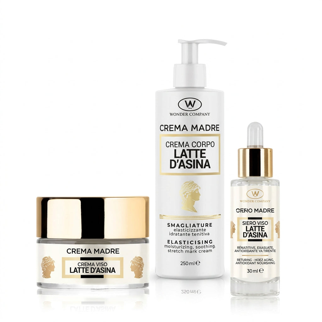 WONDER COMAPNY KIT LATTE D'ASINA CREMA VISO 50ML + CREMA CORPO 250ML + SIERO 30ML