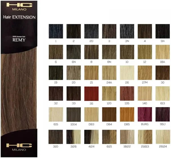 HC MILANO EXTENSION CON CLIP 100% HUMAN HAIR  50-55 CM